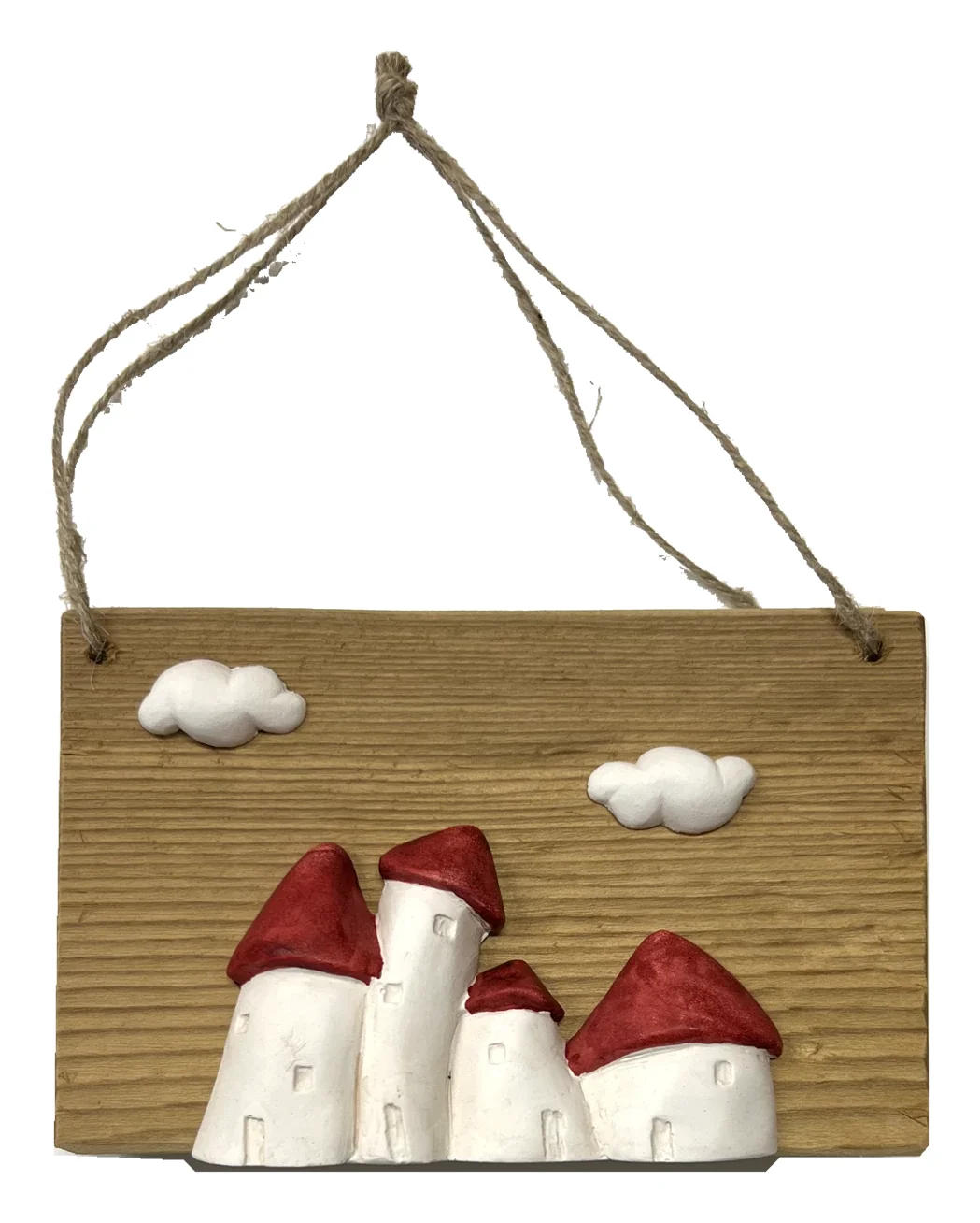 Villaggio con casette 2 — decorazione artigianale Gusat