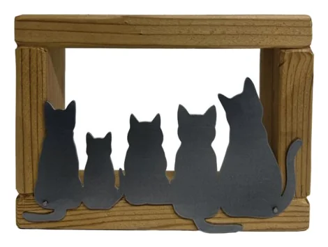 Gatti 1 da appoggio — decorazione artigianale Gusat