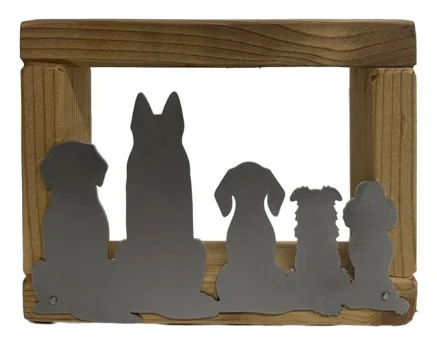 Cani 1 da appoggio — decorazione artigianale Gusat