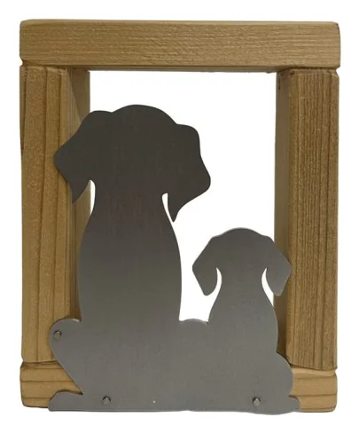 Cani 2 da appoggio — decorazione artigianale Gusat