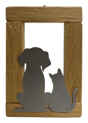 Gatti 2 da appendere — decorazione artigianale Gusat