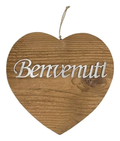 Benvenuti — decorazione artigianale Gusat