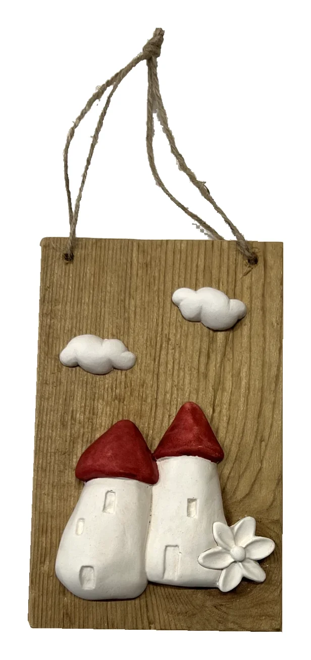 Villaggio con casette 4 — decorazione artigianale Gusat